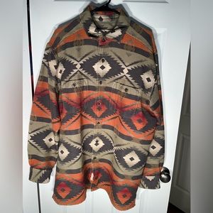 $169 Men’s Large The Territory Ahead Blanket Shirt Jacket Aztec Southwestern